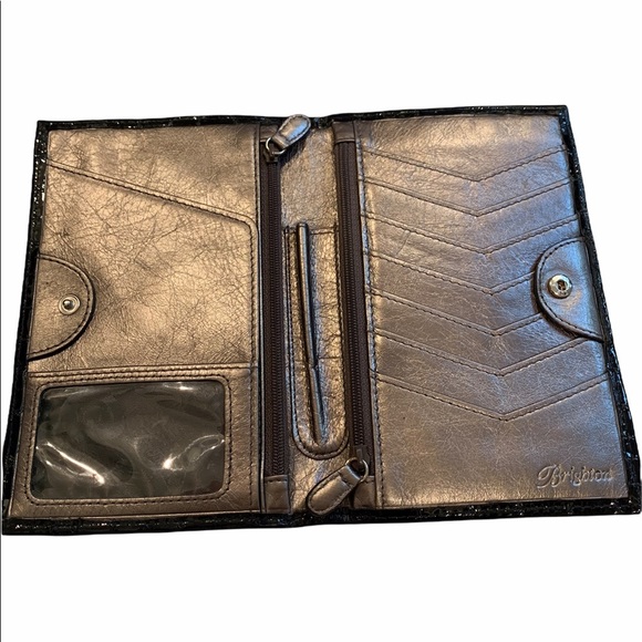 Brighton Leather Reptile Shoulder Bag incl matching Organizer Wallet - Picture 12 of 13